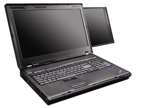 Das ThinkPad W700ds bringt ein zweiten Bildschirm mit