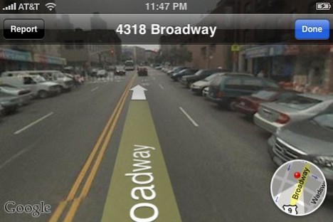 Google Street View auf dem iPhone